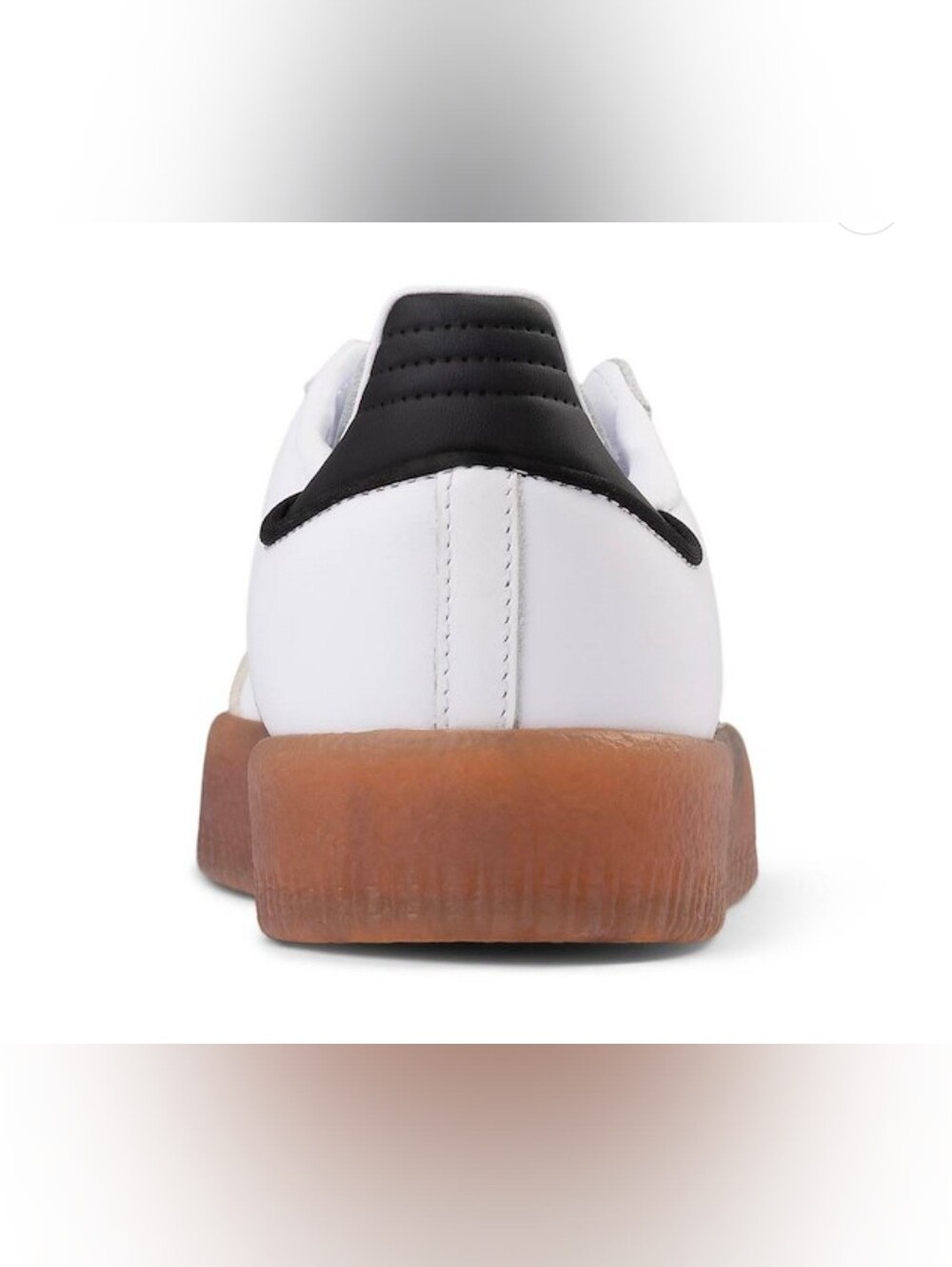 adidas Samba Platform White Black with Gum Sole - Picture 4 of 6